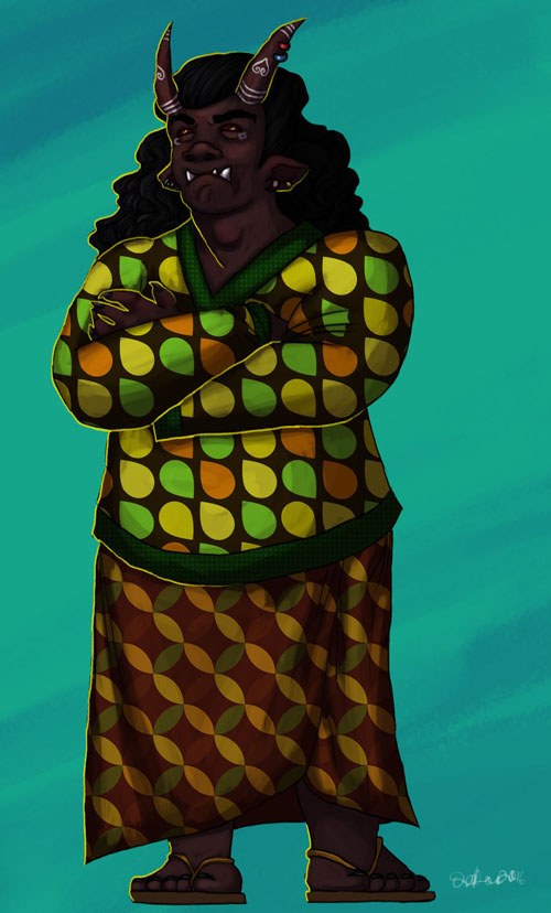 a depiction of an ogre named bizog